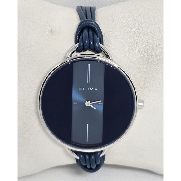 Accessories - Women's ELIXA Finesse Blue Dial Multi Leather Rope Band Watch 13